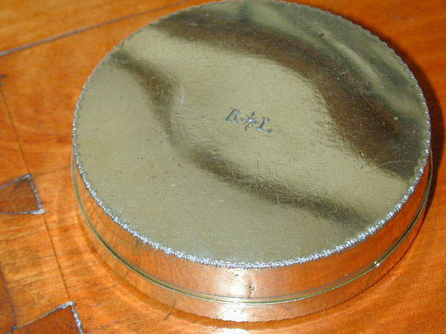 A Fine 18th Century Engraved Brass Tobacco Box dated 1786 — image 2