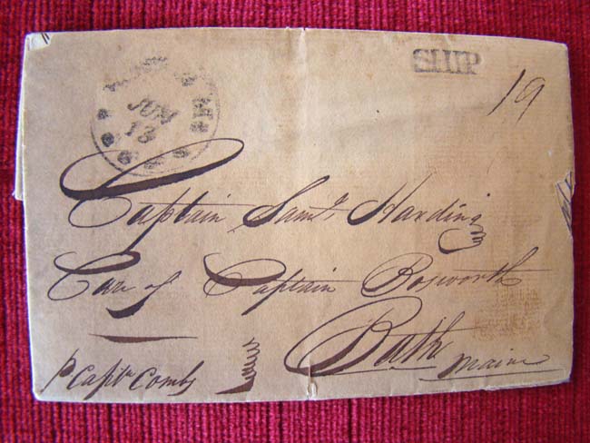 A fascinating collection of over 40 letters written to and from Capt. Samuel Harding of Bath, Maine, over the period from 1803 to 1812. — image 3