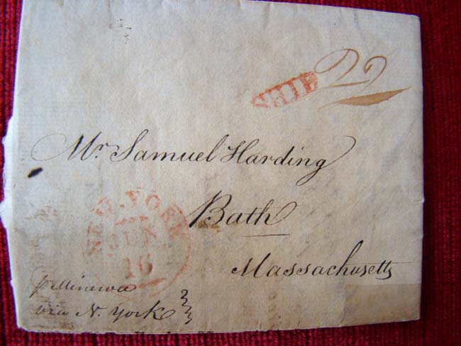 A fascinating collection of over 40 letters written to and from Capt. Samuel Harding of Bath, Maine, over the period from 1803 to 1812. — image 6