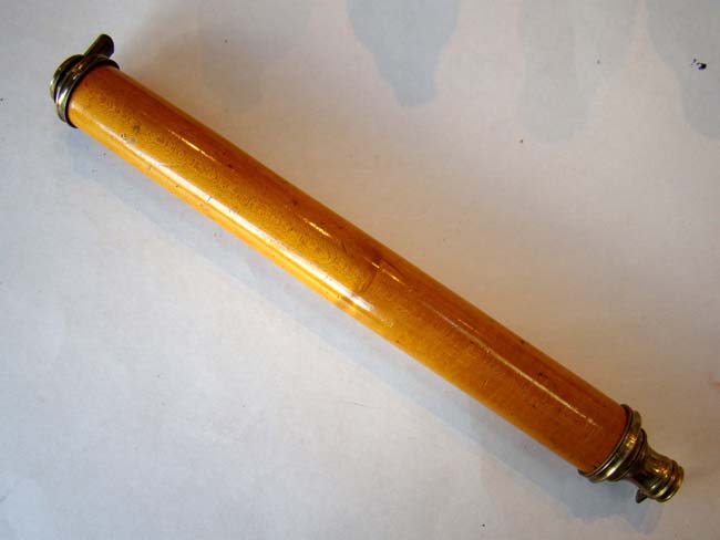 An exceptionally fine, rare  and small 18th century single-draw spyglass circa 1740-1770