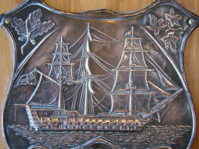 A fine and historic plaque made from copper removed from H M S Victory and H M S Foudroyant — image 4