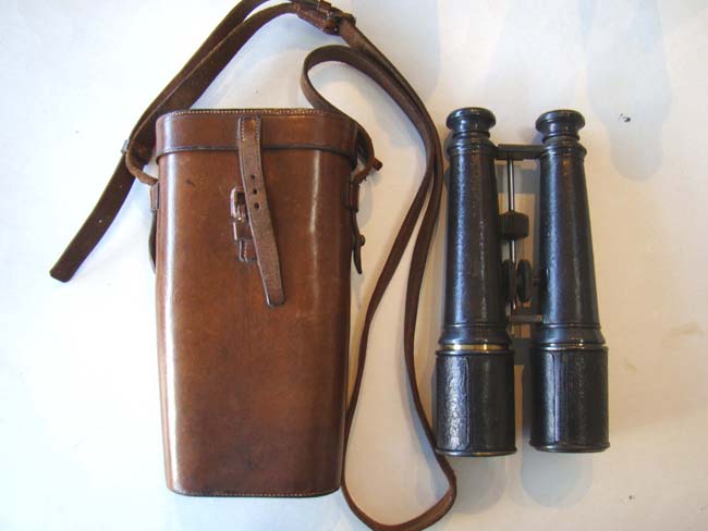 A fine pair of 'Twin-telescopes" with their original leather case made by "Negretti & Zambra, Opticians To Her Majesty Queen Victoria, London circa 1870