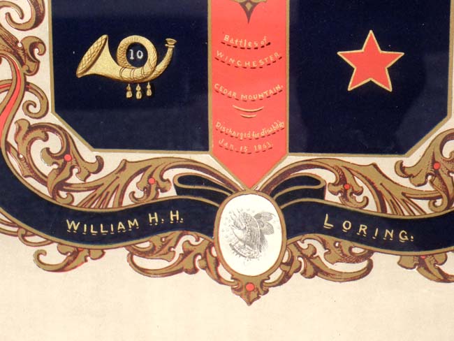 A fine hand painted Civil War Battle Record of William H.H. Loring, Co. B, 10th Maine Infantry — image 4