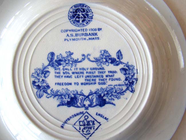 An historic souvenir plate circa 1906 depicting scenes in Plymouth, Mass., and the Pilgrims — image 2