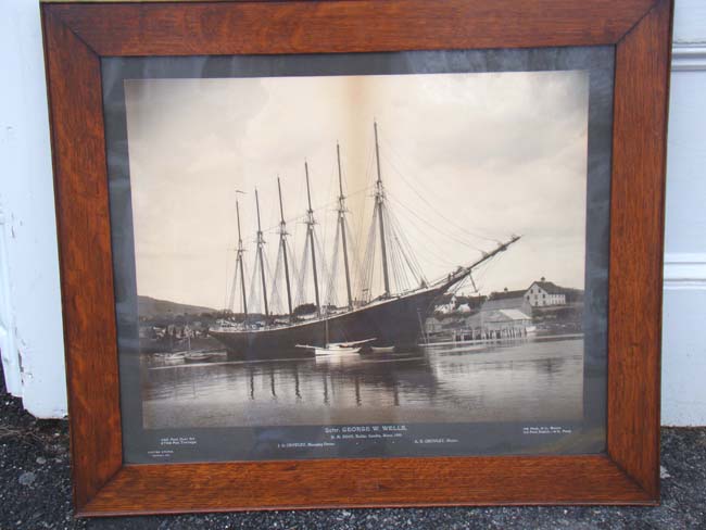 A fine original photo of the six-masted schooner George W. Wells of Camden, Maine dated 1900 — image 2