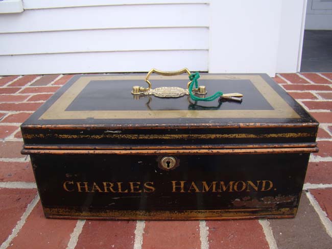An English Victorian period circa 1840-1860 document box belonging to "Charles Hammond" — image 2