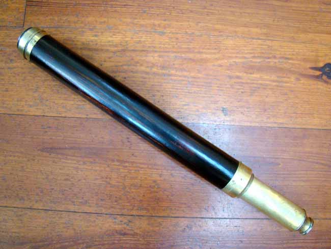 A fine Captain's single draw spyglass made by Benjamin Wood of Liverpool circa 1810-1820