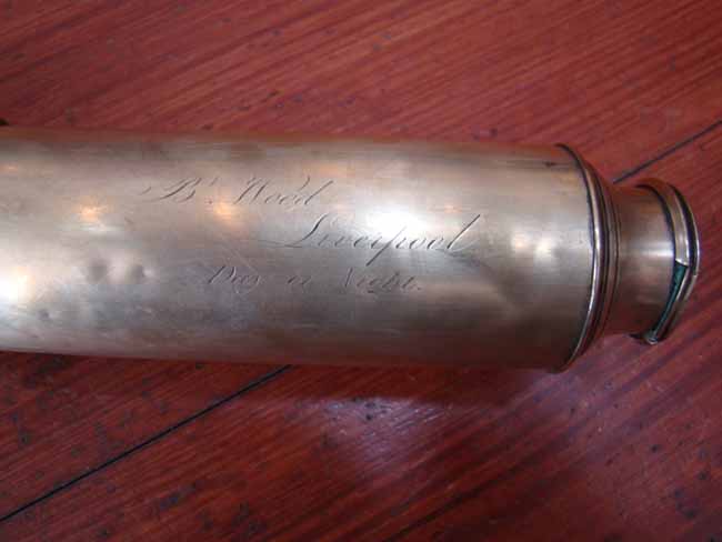 A fine Captain's single draw spyglass made by Benjamin Wood of Liverpool circa 1810-1820 — image 2
