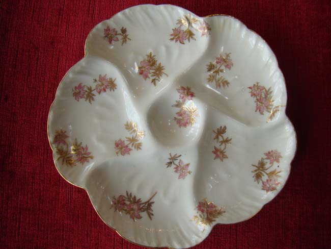 A fine pair of early Charles Havilland Limoges china oyster plates dating to 1882 — image 2