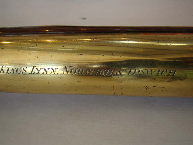 A fine 18th century English flintlock coaching blunderbuss inscribed “Kings Lynn, Norwich & Ipswich“ — image 6