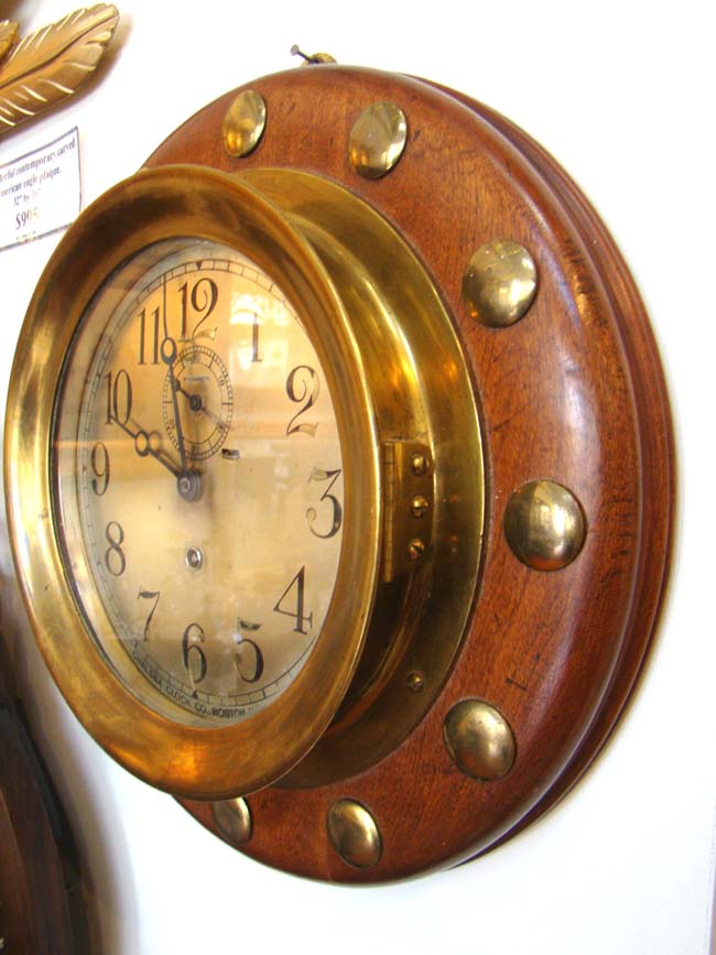A fine and rare vintage Chelsea eight-day Porthole Clock with 8" dial made in 1917