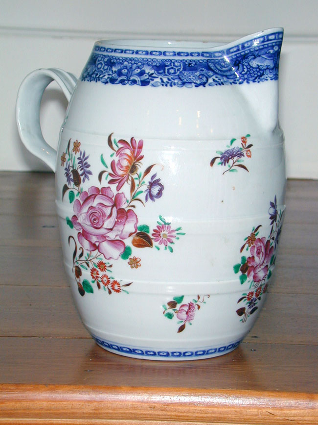 A Fine and Rare 18th Century Chinese Export Porcelain Cider Jug Circa 1780