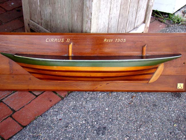 A fine vintage carved and painted half hull model of the ship CIRRUS II built in 1905 — image 2