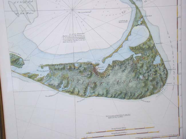 Map of NANTUCKET by I F W Des Barres originally published in 1781