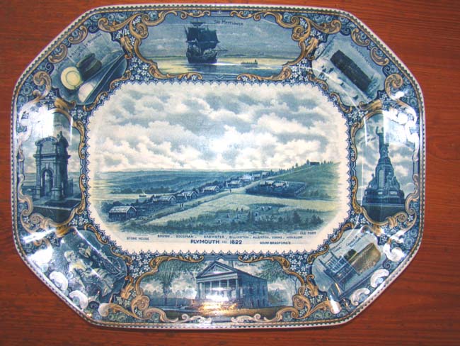 A fine and RARE Commemorative PLYMOUTH platter made in 1908 — image 4