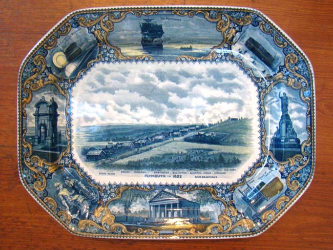 A fine and RARE Commemorative PLYMOUTH platter made in 1908