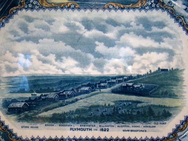 A fine and RARE Commemorative PLYMOUTH platter made in 1908 — image 2