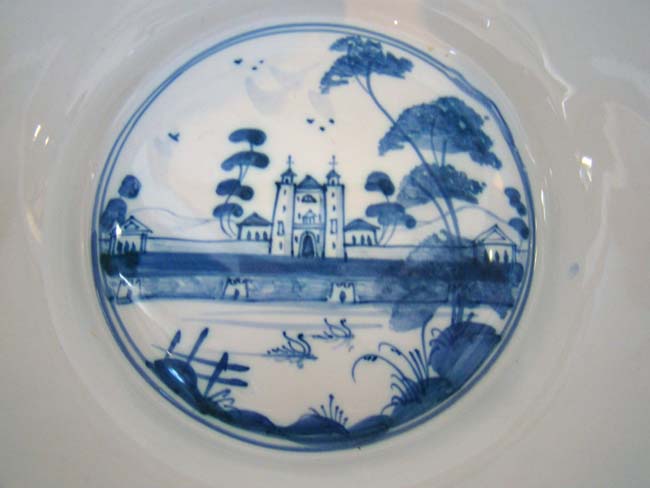 A Palladian blue pattern English Delft bowl by Deborah Sears — image 2