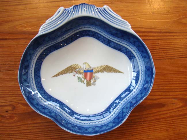 A Chinese Export 'style' serving dish made by Mottahedeh for The Diplomatic Reception Rooms, Dept. of State