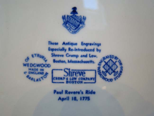 A rare plate commemorating the ride of PAUL REVERE on April 18, 1775 made by Wedgwood — image 2