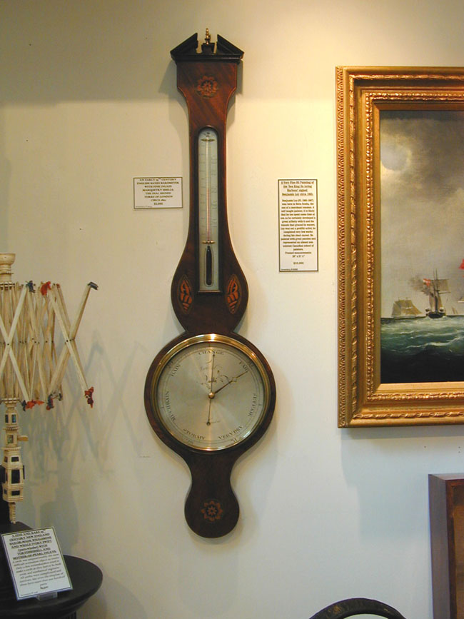 A Fine Inlaid Banjo Barometer Signed 'Torre of London' circa 1810