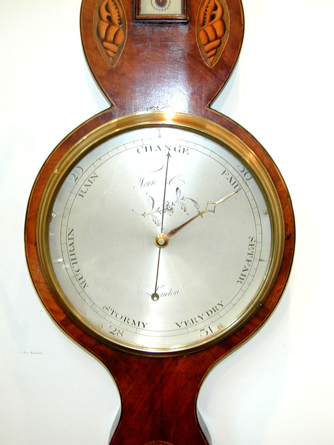 A Fine Inlaid Banjo Barometer Signed 'Torre of London' circa 1810 — image 2