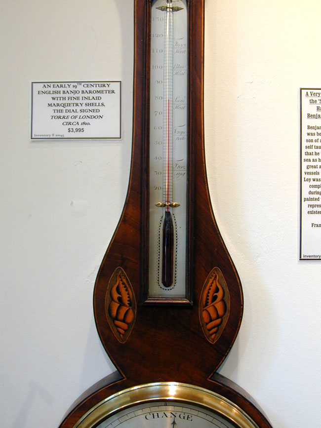 A Fine Inlaid Banjo Barometer Signed 'Torre of London' circa 1810 — image 3