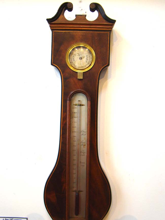 A fine English mahogany wheel barometer with 10" dial by Joseph Somalvico circa 1835 — image 4