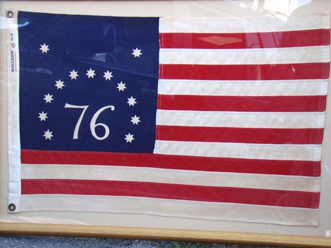 A fine vintage American flag sometimes referred to as the Bennington flag or the Spirit of 76 flag