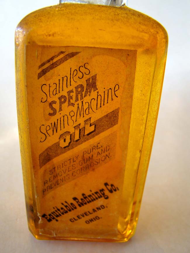 A fine bottle of SPERM WHALE OIL with original cork and seal circa 1890 — image 2