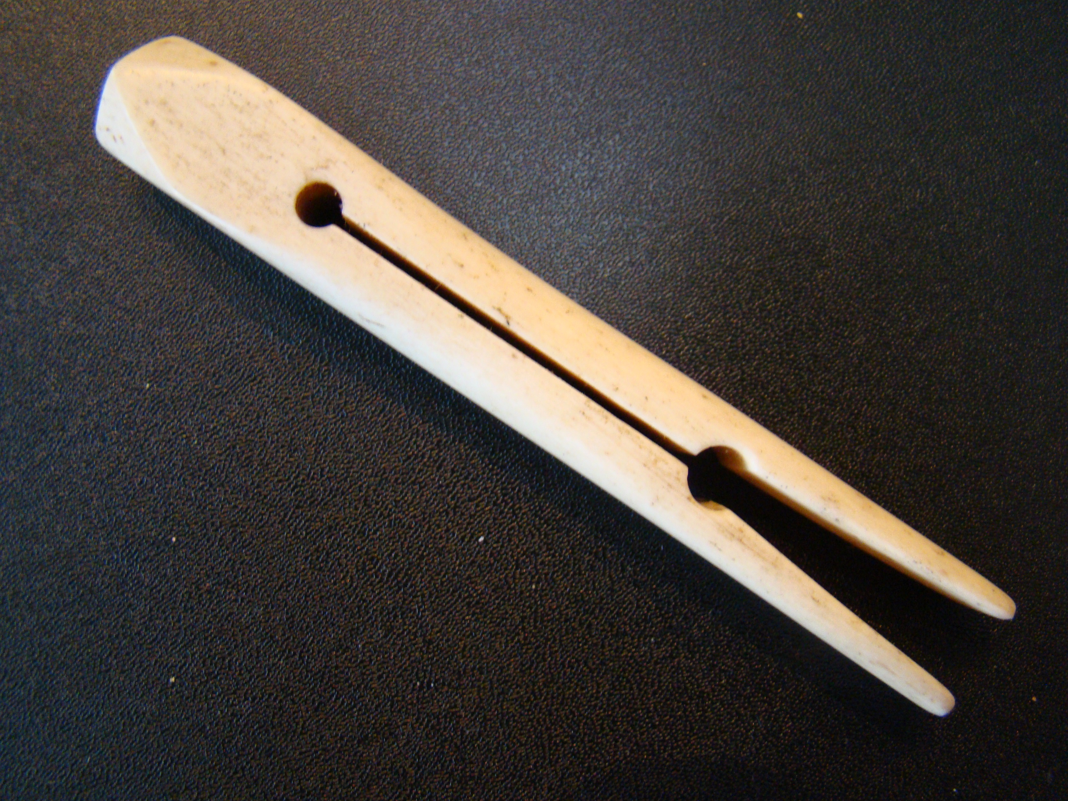 A 19th century sailor-made whalebone clothes pin