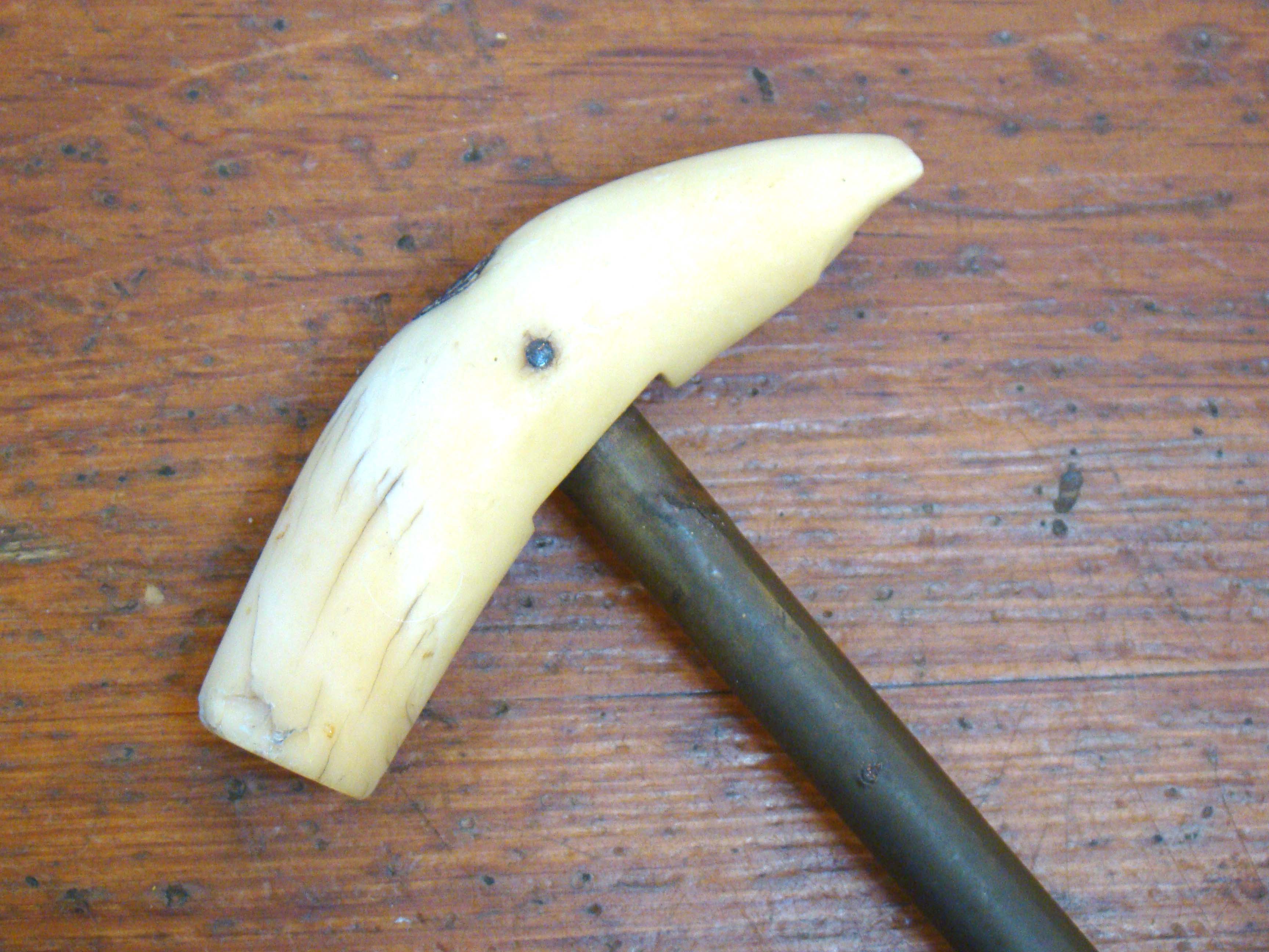A 19th century walking stick with whale tooth handle. — image 2