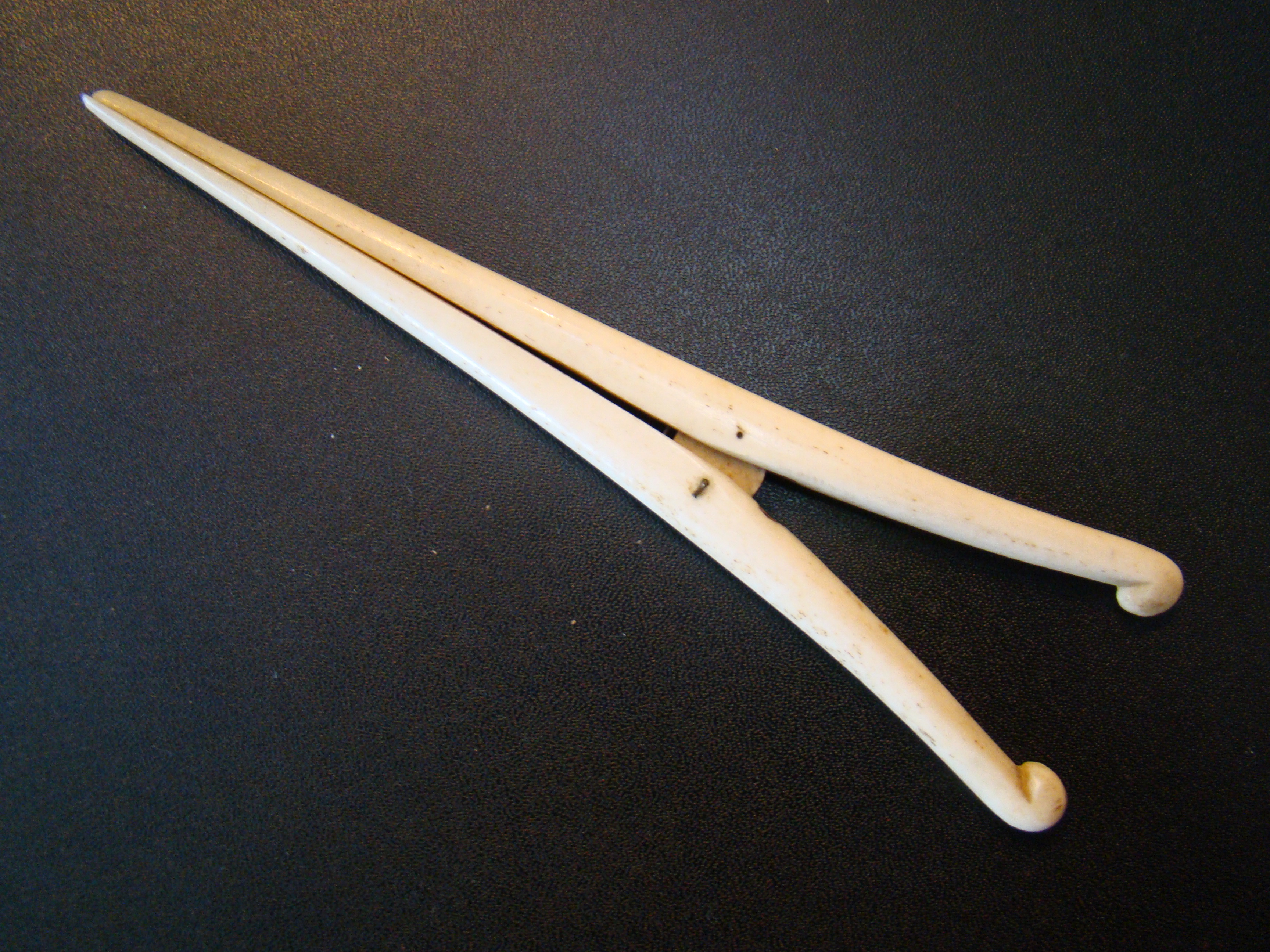 A rare 19th century whalebone glove stretcher