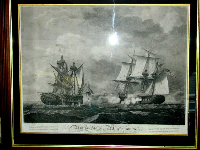 An Original Engraving Commemorating the Victory of the Ship 'United States' over the 'Macedonian' i