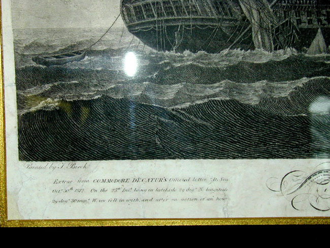 An Original Engraving Commemorating the Victory of the Ship 'United States' over the 'Macedonian' i — image 2