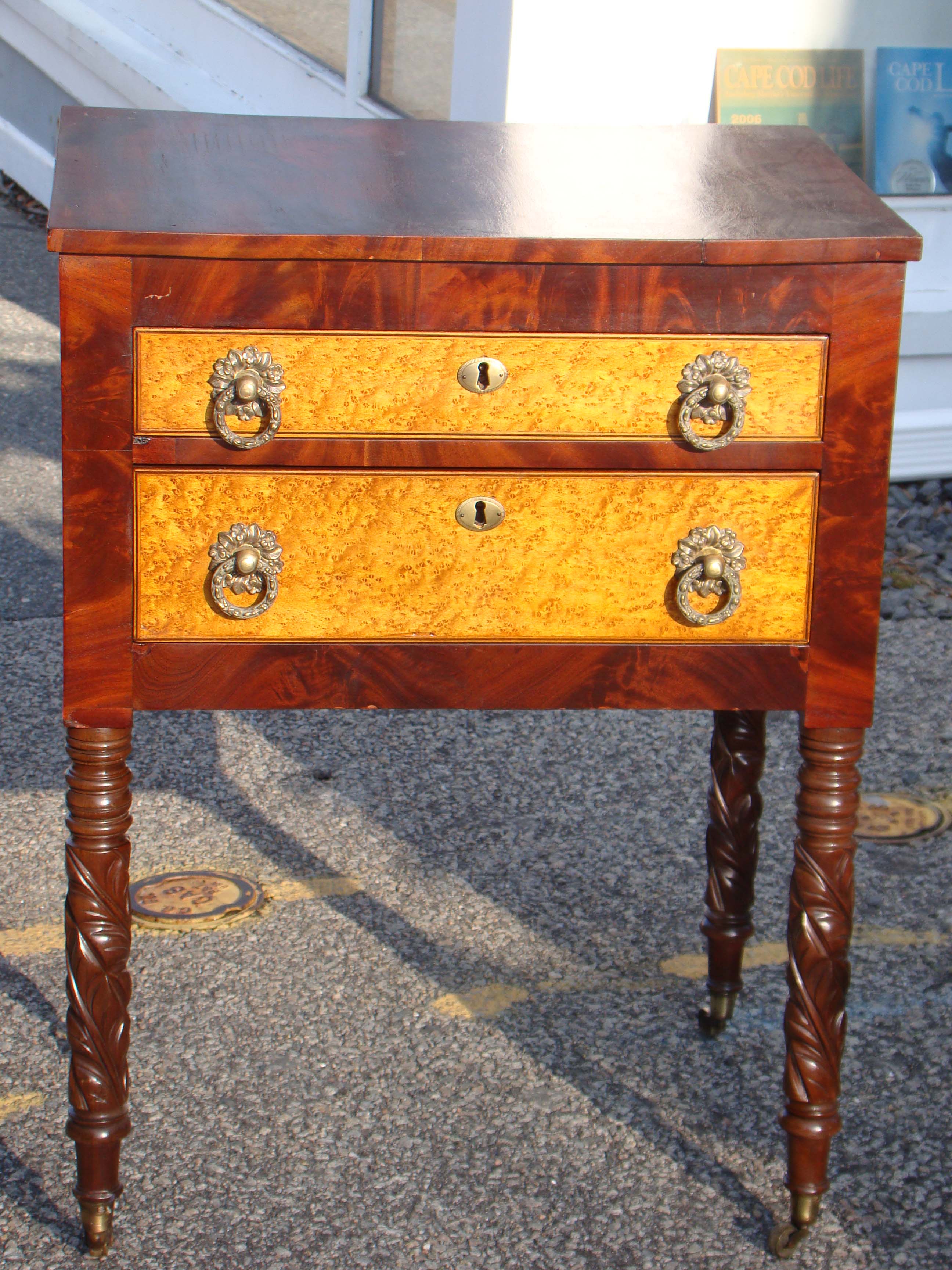 A fine Sheraton two-drawer stand circa 1825
