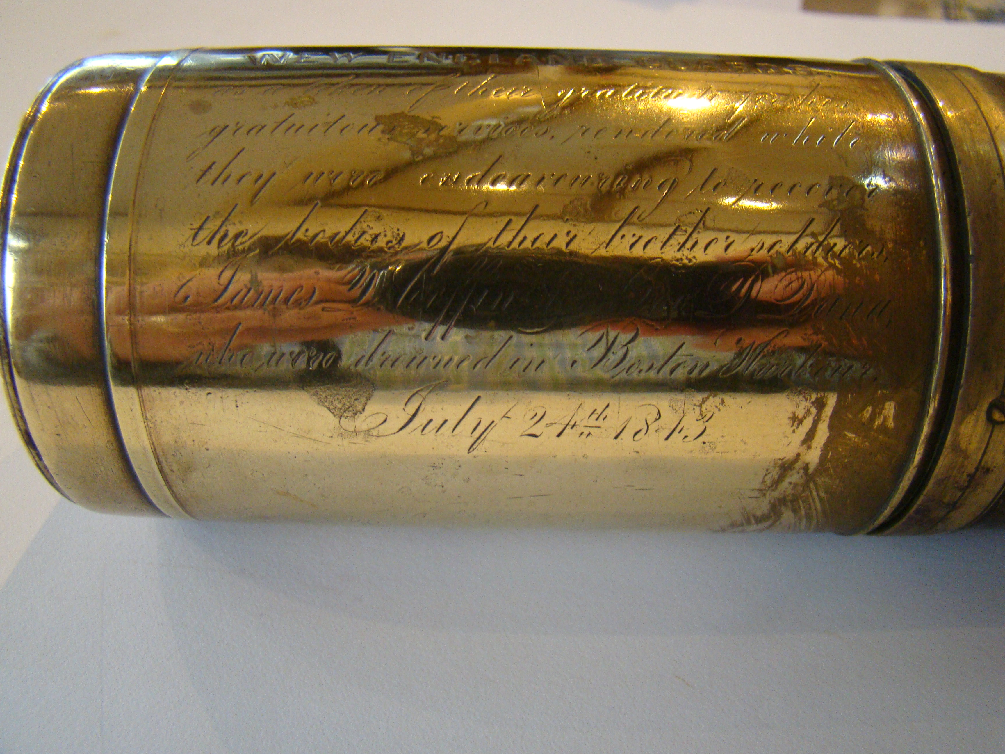 A War of 1812 Presentation telescope presented by the NEW ENGLAND GUARDS on July 24, 1813 — image 3