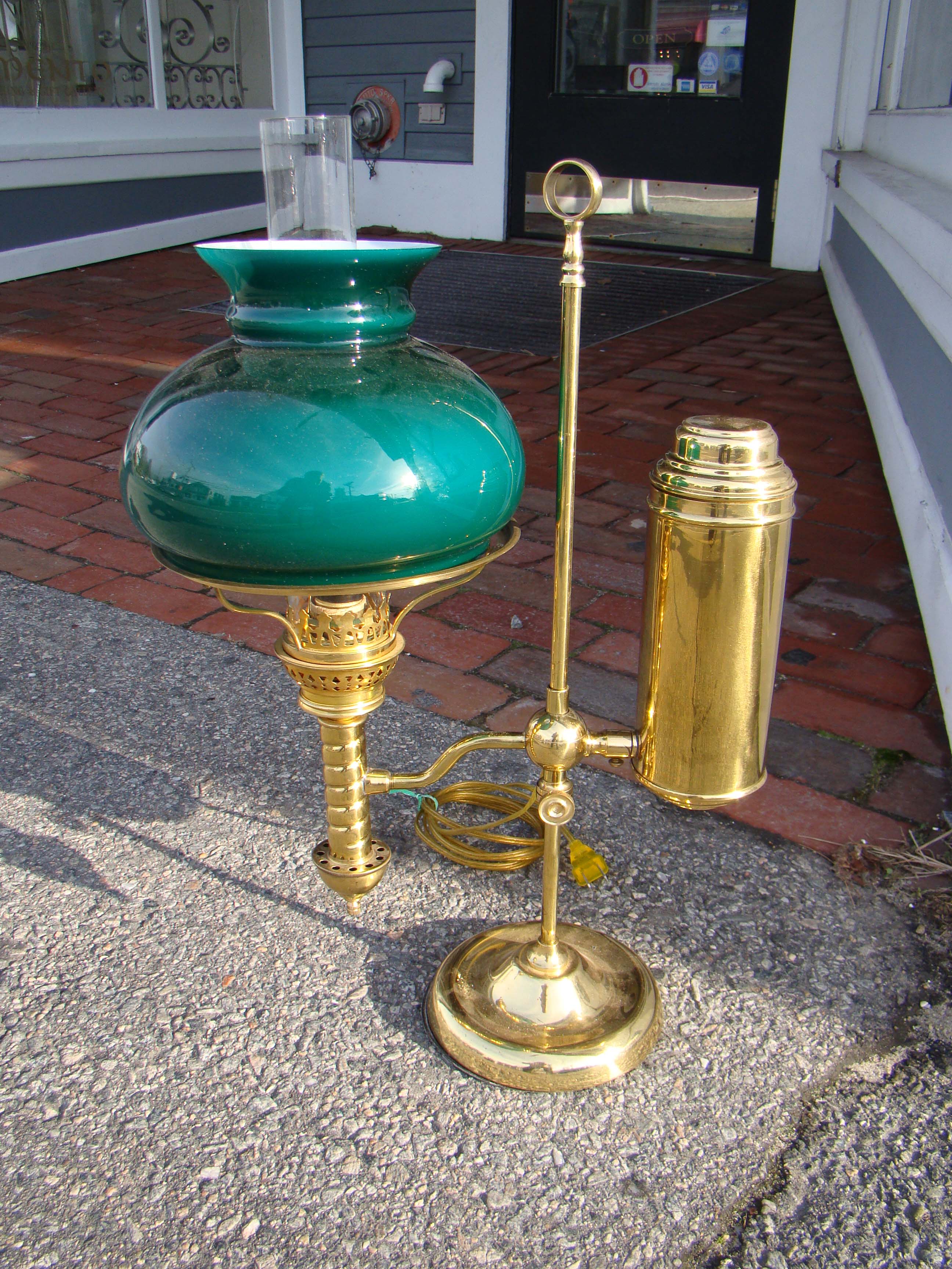 A fabulous 19th century student lamp circa 1880 now electrified