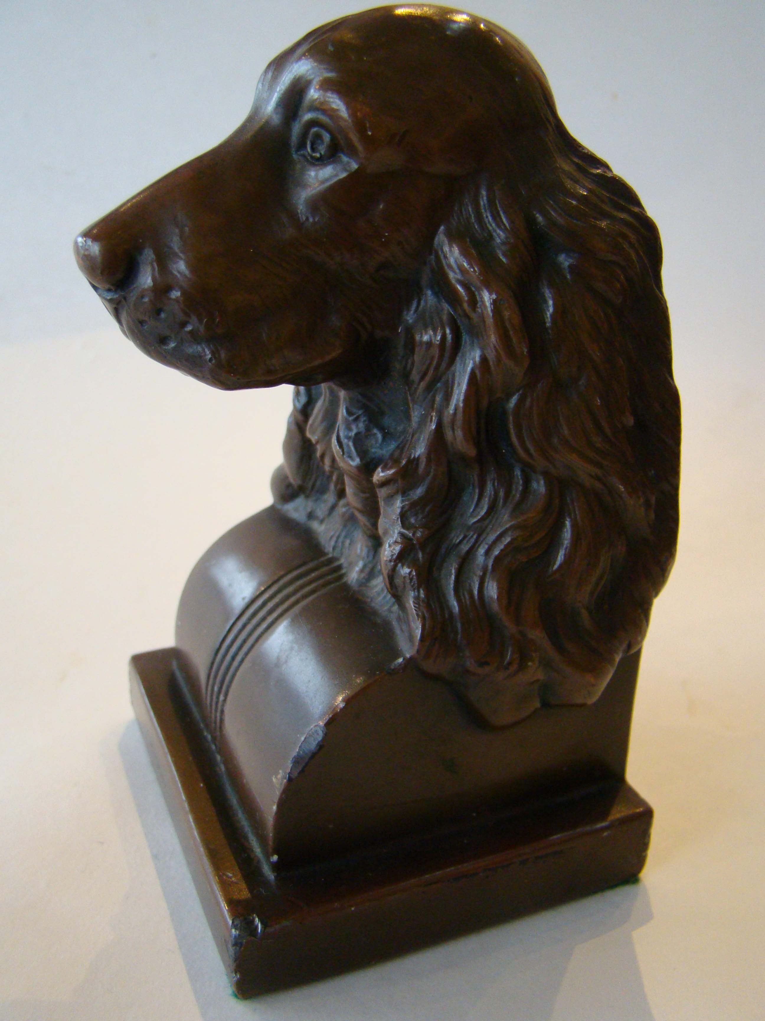 A pair of vintage Spaniel bookends by Jennings Brothers circa 1935 — image 4