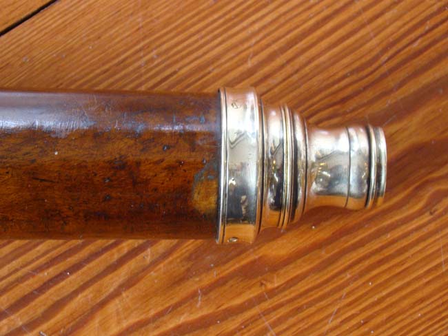 An exceptionally fine Revolutionary War period Ship Captain's single-draw telescope circa 1775 — image 2