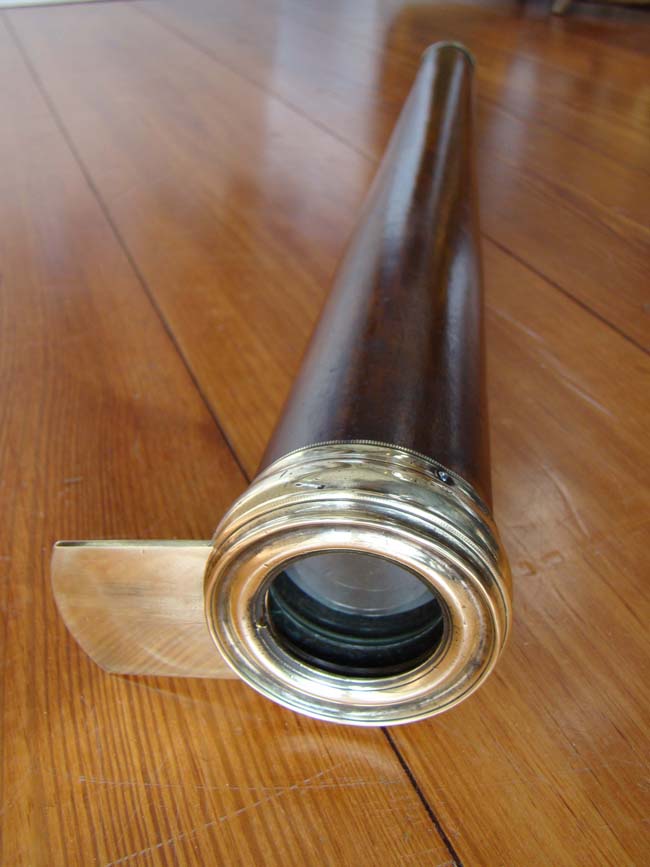 An exceptionally fine Revolutionary War period Ship Captain's single-draw telescope circa 1775 — image 3