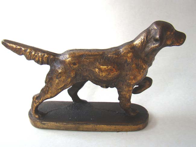 A pair of vintage solid brass dog bookends circa 1935 — image 2