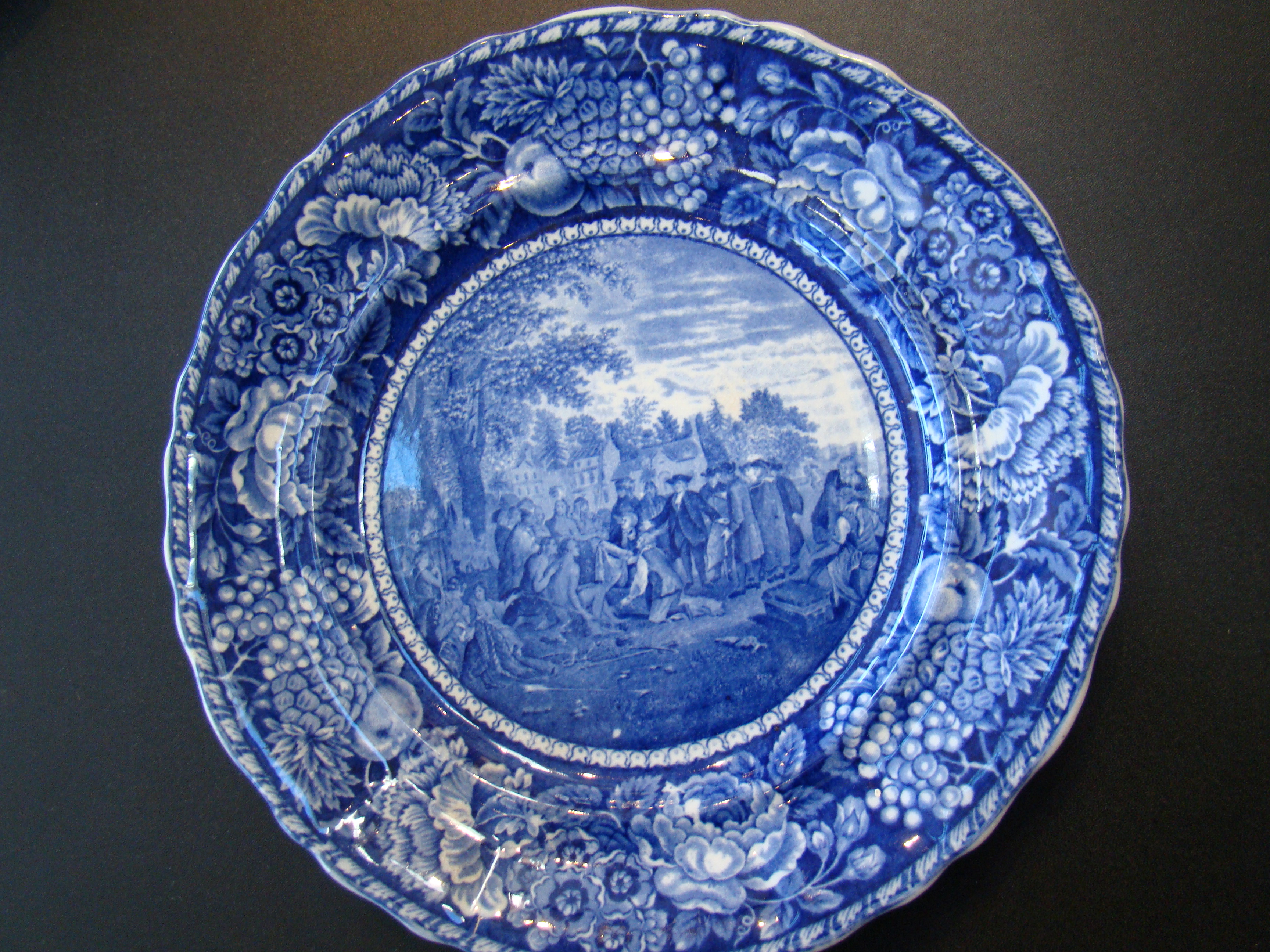 Commemorative plate depicting William Penn's Treaty with the Indians in 1683