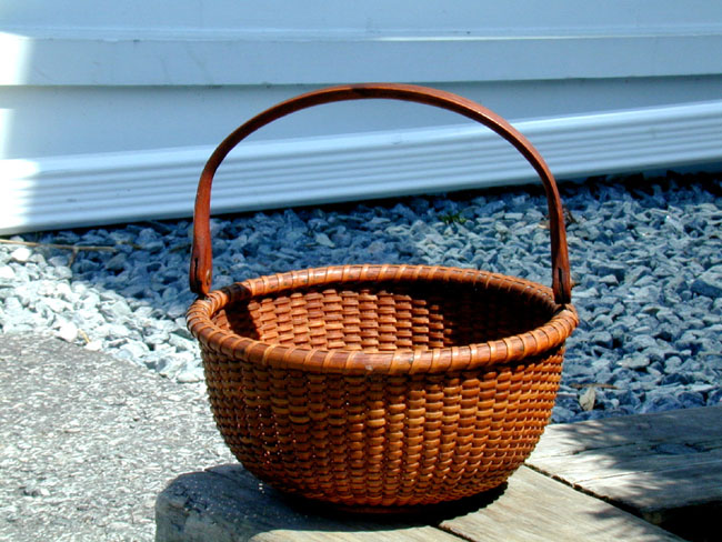 Fine Small Nantucket Lightship Basket Attributed to William Appleton c. 1900