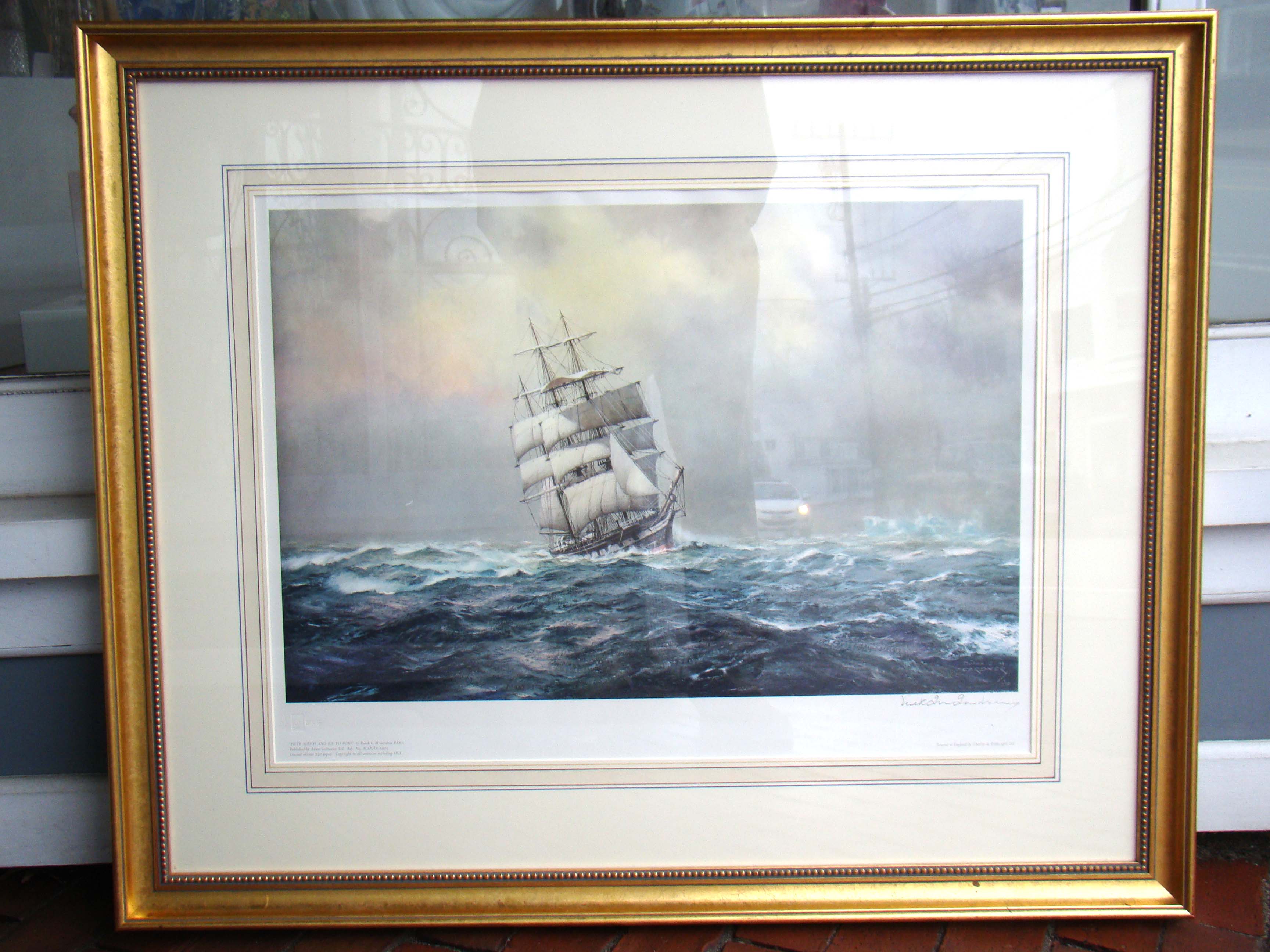A fine Limited Edition print by Derek Gardner (1914-2007) entitled "Fifty South and Ice to Port"