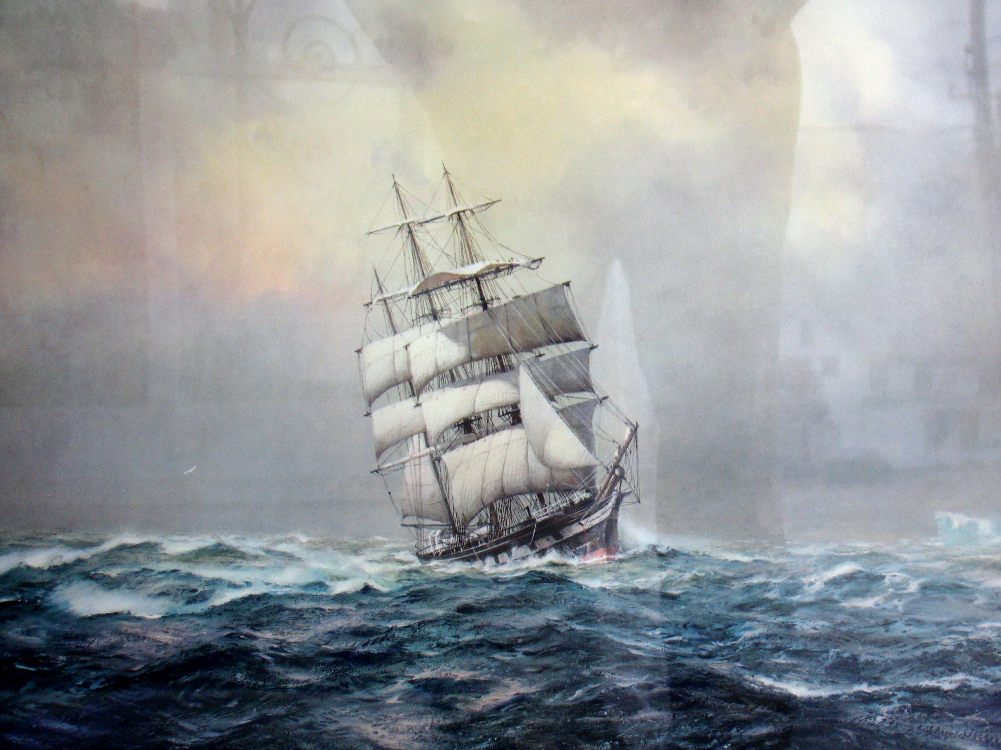 A fine Limited Edition print by Derek Gardner (1914-2007) entitled "Fifty South and Ice to Port" — image 2