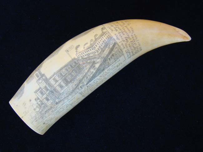 A fabulous resin repica of a famous 19th century whale's tooth entitled "Liberty & Unity" — image 2