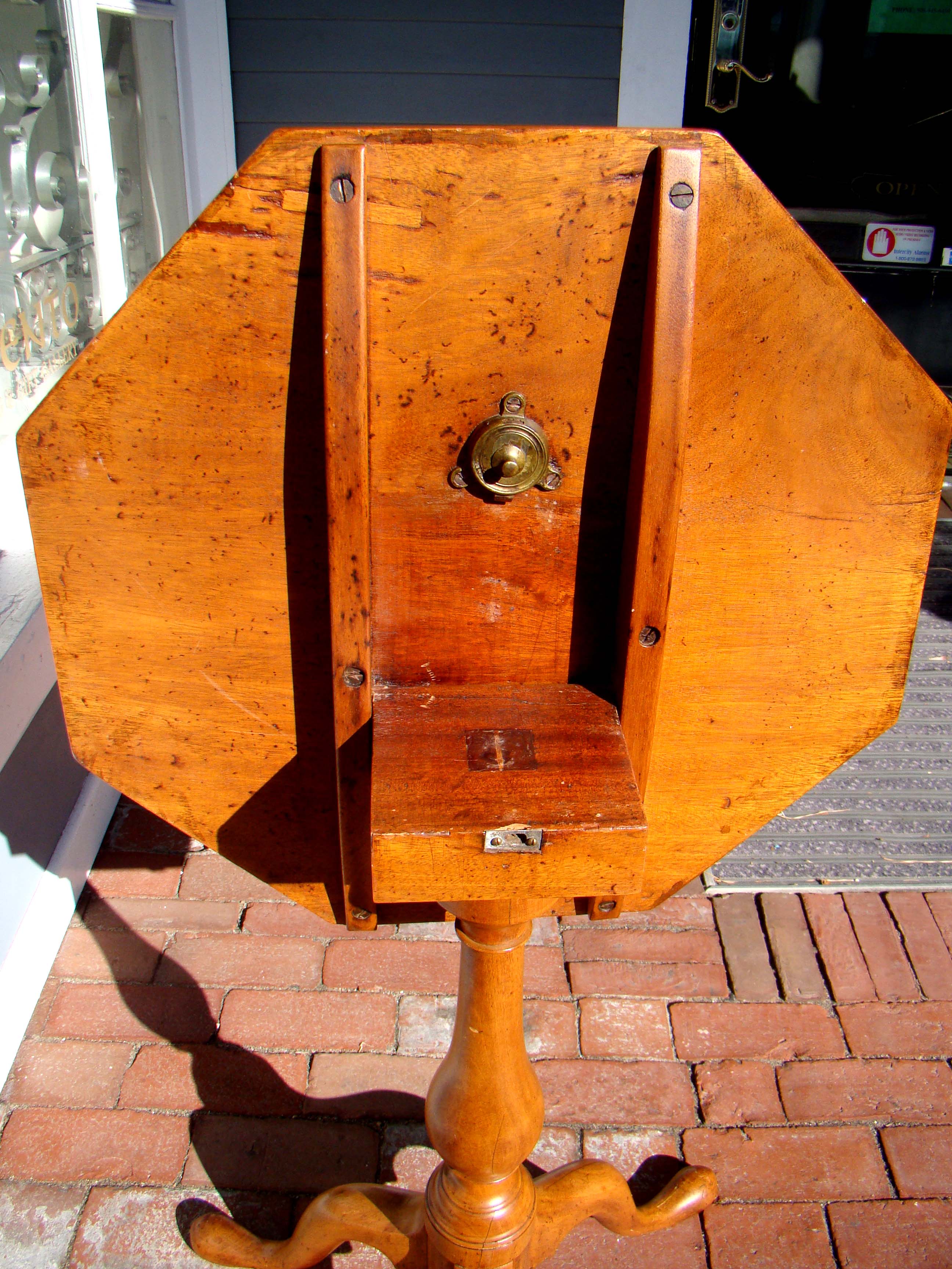 A fine late 18th century New England maple tilt-top candle stand circa 1790. — image 5