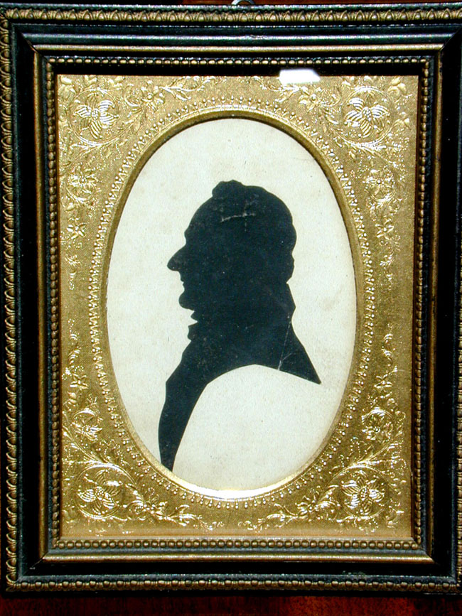 Good Pair of Early Silhouettes of Capt. and Mrs. Braddock Nye of Sandwich, Mass. — image 2
