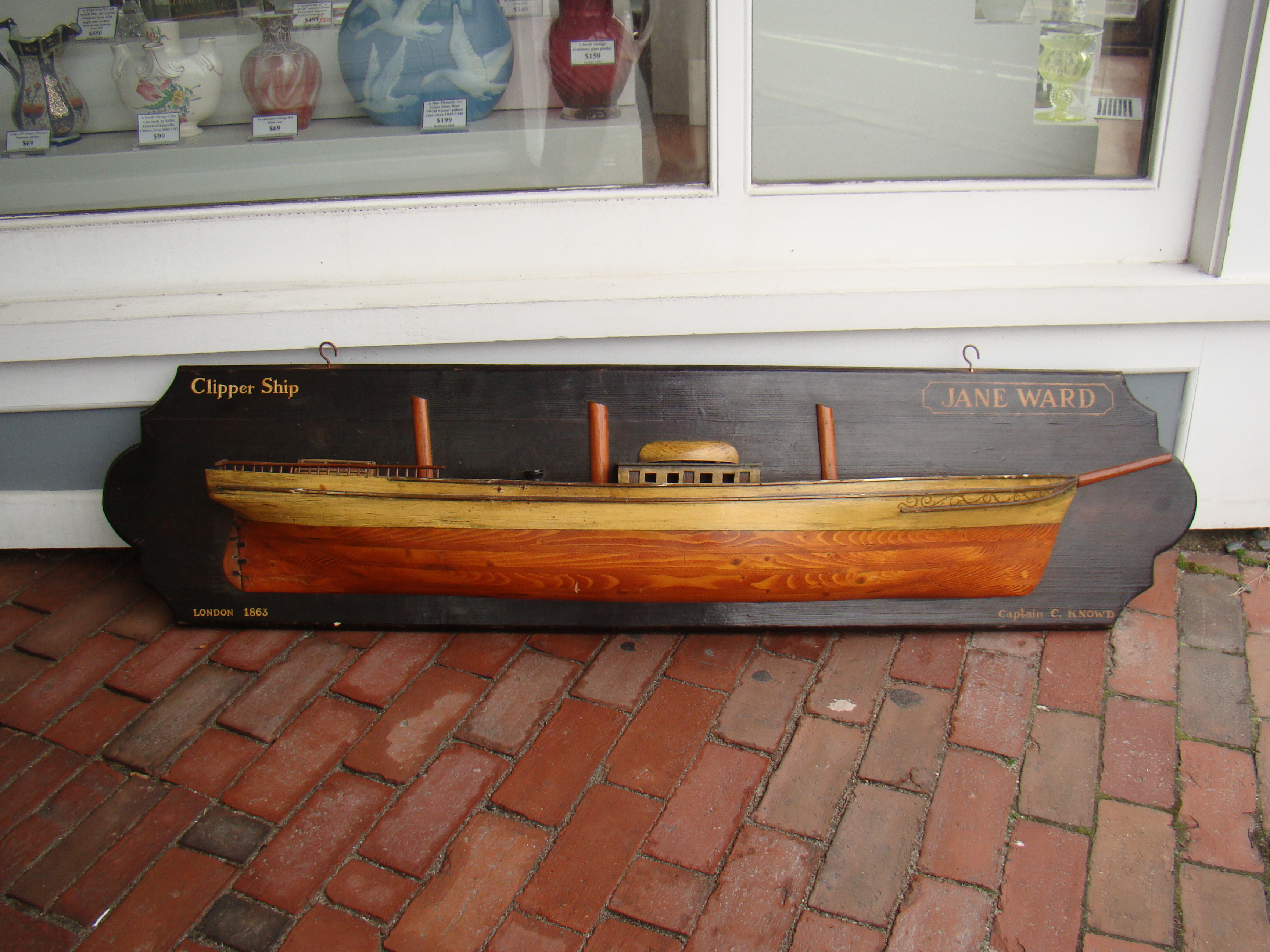 A fine vintage half hull model of the British Clipper Ship Jane Ward built in London in 1863 — image 2